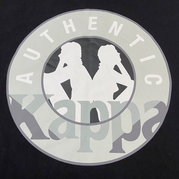 Kappa Authentic Men's Black Short Sleeve T-Shirt Size XL Logo Print Cotton - Picture 3 of 8